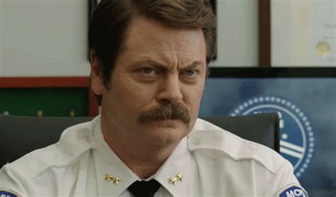 Unimpressed Nick Offerman GIF - Unimpressed Unsure Notsure - Discover & Share GIFs