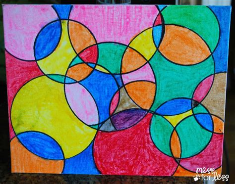 Watercolor Circle Art - Mess for Less