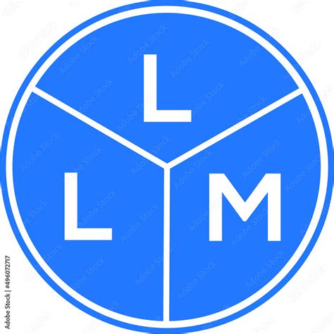 LLM letter logo design on White background. LLM creative Circle letter logo concept. LLM letter ...