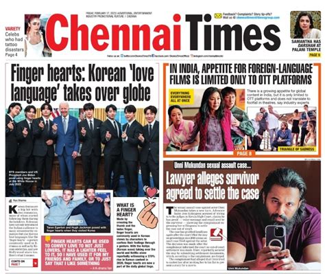 Chennai Times on Twitter: "Here's a sneak peek at our front page today ...