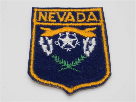 Nevada State Flag Souvenir Sew On Shield Emblem Travel Patch | Etsy