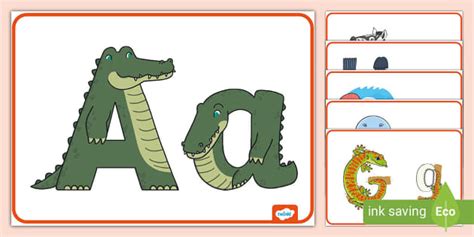 Animal Alphabet Display Posters (teacher made) - Twinkl