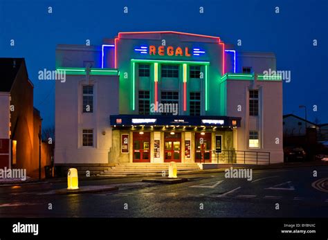 Formerly a cinema the illuminated The Regal in Bathgate West Lothian ...