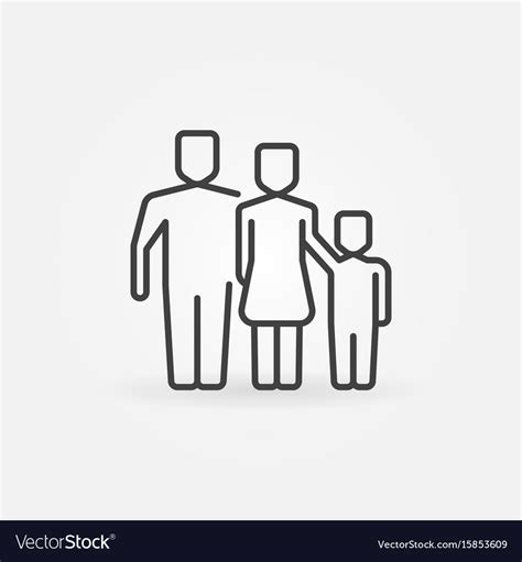 Outline family icon Royalty Free Vector Image - VectorStock