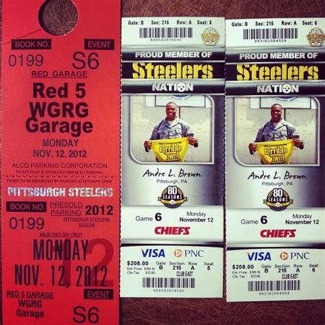 Chiefs vs. Steelers tickets for tonight - Arrowhead Pride