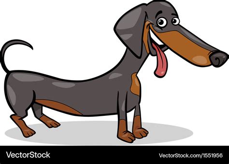 Dachshund dog cartoon Royalty Free Vector Image