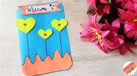 DIY : Welcome Card | Easy Welcome Card |Beautiful Handmade Welcome Card Idea #welcomecard # ...