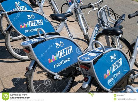 Bicycles of Deezer Nextbike, a Bike Sharing Company Editorial ...