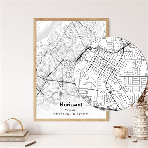 Map of Florissant Missouri - Etsy