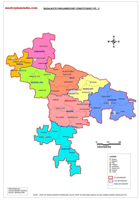 Bagalkote Parliamentary Constituency Map PDF Download - Master Plans India