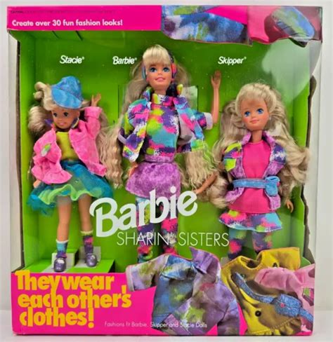 BARBIE SHARIN' SISTERS Barbie Stacie Skipper Doll Set #5716 Mattel 1991 Vintage $189.00 - PicClick