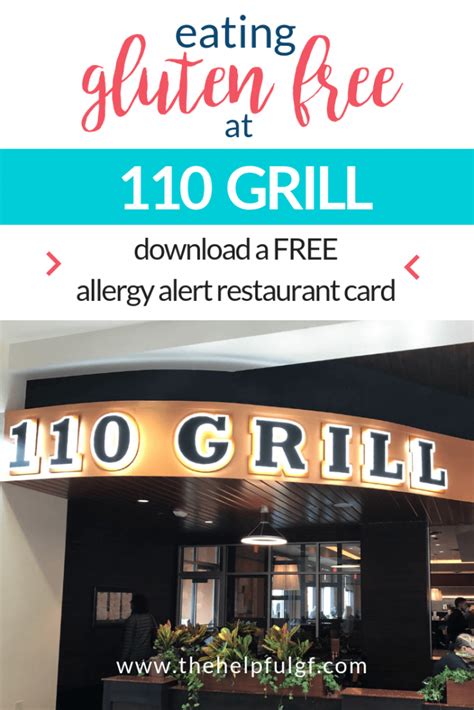 110 GRILL MENU: A GLUTEN-FREE 110 GRILL REVIEW - The Helpful GF