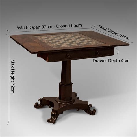 Antique Chess Board Games Table - Quality English - Antiques Atlas