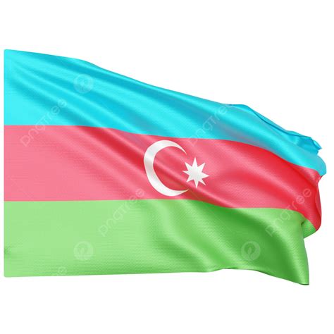 Azerbaijan Flag Waving, Azerbaijan Flag With Pole, Azerbaijan Flag ...