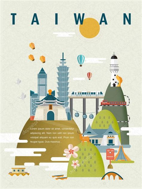 Taiwan travel poster design — Stock Vector © kchungtw #91560108