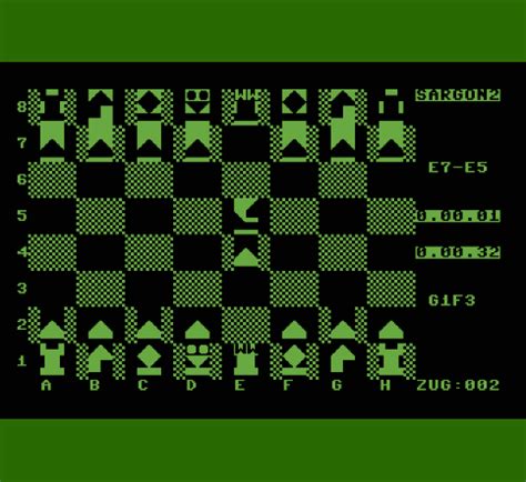 Commodore 64 Emulator - Computer Chess Game Collection - Sargon 2 Chess ...