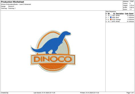 Dinoco logo | Machine Embroidery designs and SVG files