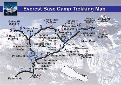 Everest Trekking Map| Everest Trek Map| Everest Base Camp Map