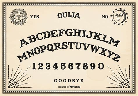 Free Vector Ouija Board Quija Board, Art Boards, Table Ouija, Diy Ouija Board, Clipart, Dowsing ...