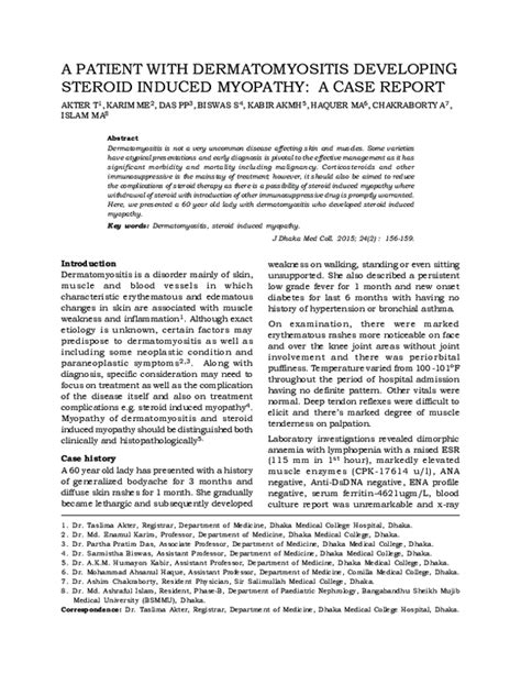 (PDF) A Patient with Dermatomyositis Developing Steroid Induced ...