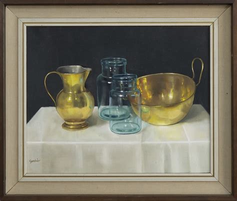 Andras Gombar | STILL LIFE WITH JARS | MutualArt