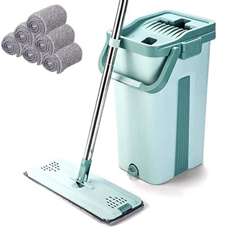 Microfiber Floor Mop and Bucket System Self Wash & Dry Mop For Hardwood ...