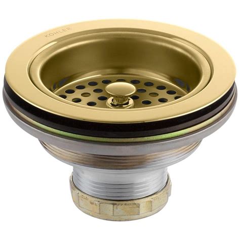 KOHLER Duostrainer 4-1/2 in. Sink Strainer in Vibrant Polished Brass-K-8799-PB - The Home Depot