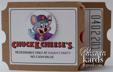 BloominKards: Chuck E. Cheese Invitations