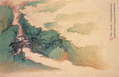 Wang Hui: Peach Blossom, Fishing Boat | Chinese Art Gallery | China ...