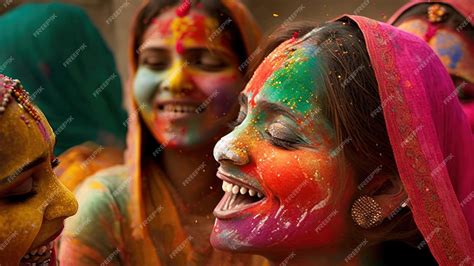 Premium Photo | Festival of indian people culture with vibrant colorful powder