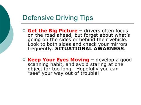 Defensive Driving Tips