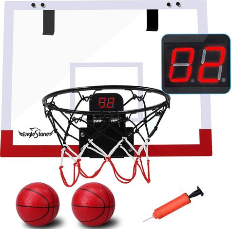 EagleStone Kids Mini Basketball Toy Set, Basketball Hoop Indoor Over The Door Basketball Hoop ...