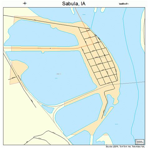 Sabula Iowa Street Map 1969510