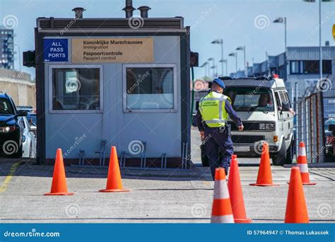 Border Control Checking the Immigration at Harbour Editorial ...