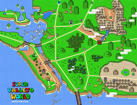 A Super Mario World inspired map of Vallejo : r/bayarea