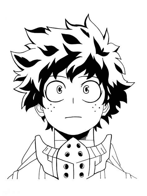 Free Printable My Hero Academia Coloring Pages Deku | Images and Photos ...