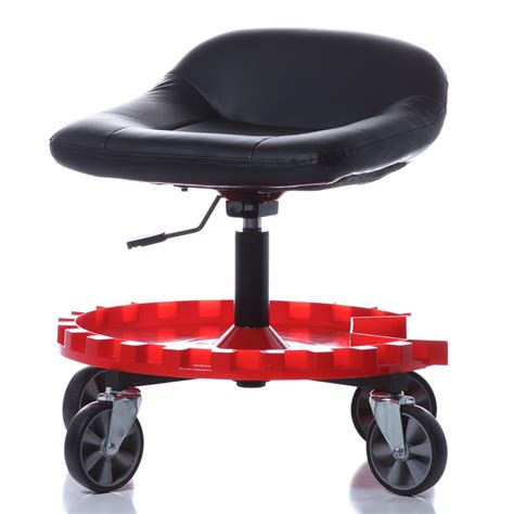 Mechanics Creeper Seat Rolling Work Stool Heavy Duty Chair Tool Tray ...