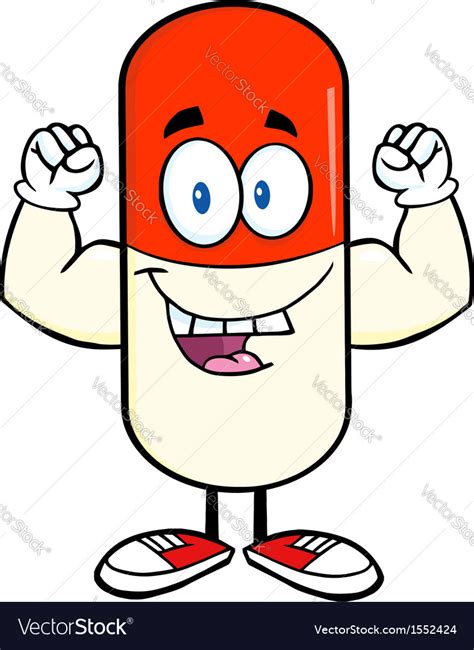 Pill cartoon Royalty Free Vector Image - VectorStock