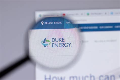 New York, USA - 18 March 2021: Duke Energy Company Logo Icon on Website, Illustrative Editorial ...