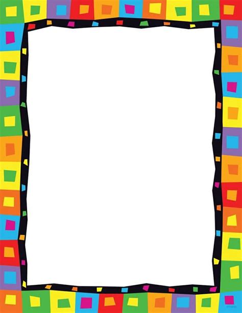 Silly Squares Terrific Papers™ | Colorful borders design, Colorful borders, Clip art borders