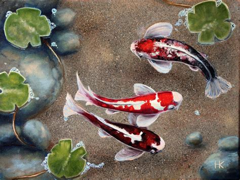 Koi Oil Painting By Nataly Kartseva | absolutearts.com