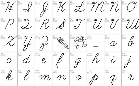 Abc Cursive Windows font - free for Personal