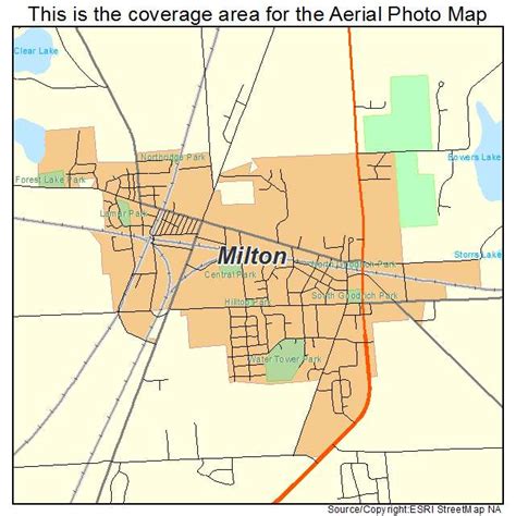 Aerial Photography Map of Milton, WI Wisconsin