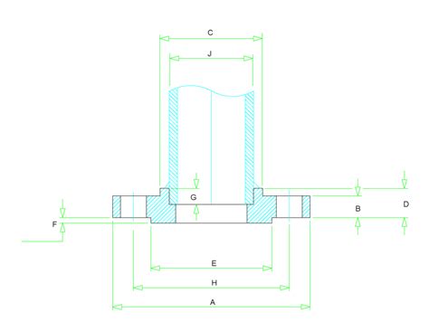 Socket Weld Flange Dimensions - Class 150 to Class 1500