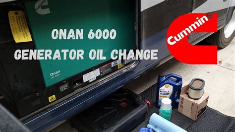 ONAN QD 6000 RV Diesel Generator Oil Change #CUMMINS #thormagnitude #supercrv - YouTube