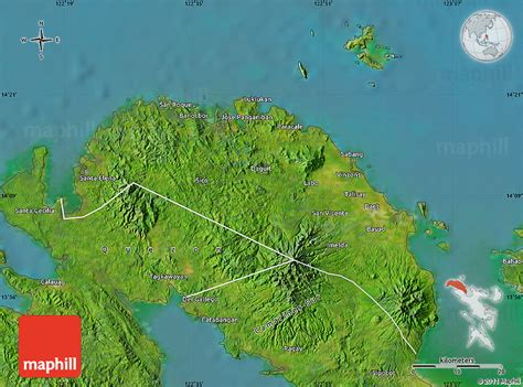 Satellite Map of Camarines Norte