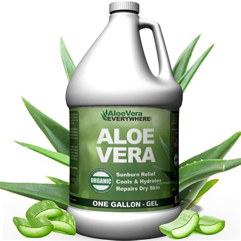 Aloe Vera Gel - 1 Gallon - Pure Aloe Leaf Gel Hydrating for Healthy Skin Hair Vera Juice ...