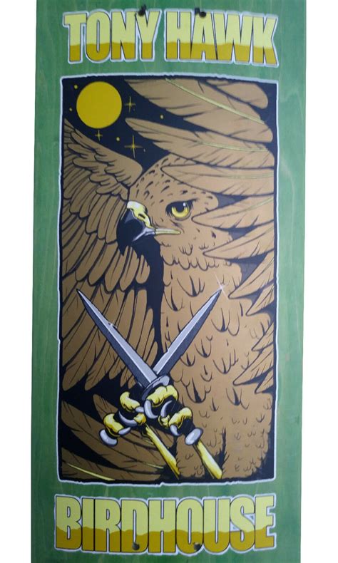 TONY HAWK Signed AUTOGRAPHED Green BIRDHOUSE Logo SKATEBOARD Deck Proof ...