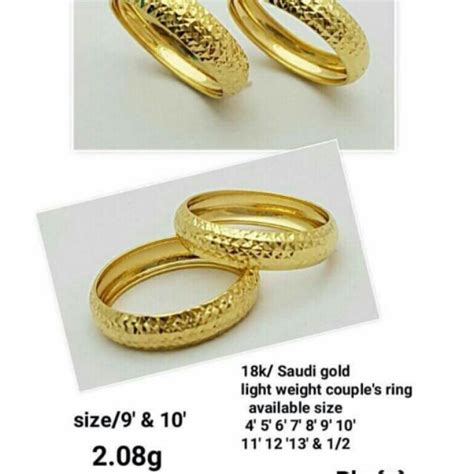 18K Saudi gold Wedding Ring | Shopee Philippines