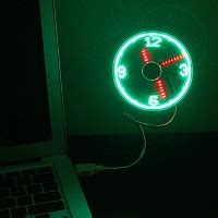 USB LED Clock Fan